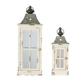 Wooden Hurricane Lantern Holder Decor